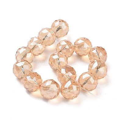 Electroplate Glass Bead Strands EGLA-J140-FR03-16mm-1