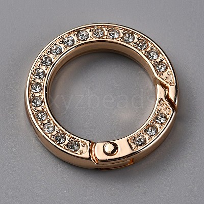Alloy Crystal Rhinestone Spring Gate Rings FIND-WH0129-34A-KCG-1