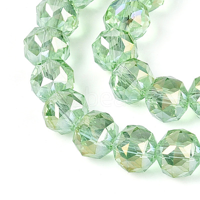 AB Color Plated Transparent Glass Round Beads Strands EGLA-T029-8mm-12T-09-1