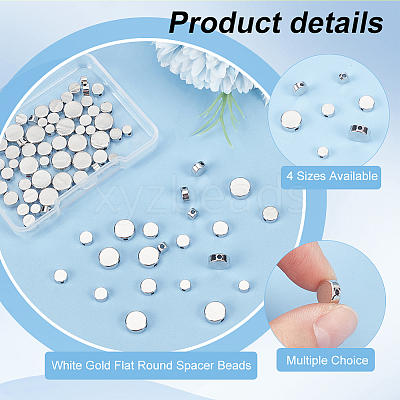 80Pcs 4 Styles Rack Plating Brass Spacer Beads KK-PH0006-86-1