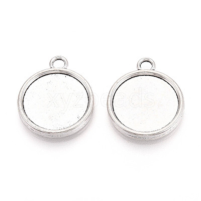 Tibetan Style Alloy Pendants Cabochon Settings PALLOY-N178-12AS-D-1