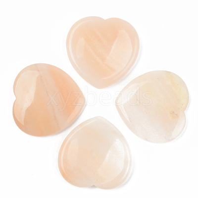 Natural Pink Aventurine Thumb Worry Stone G-N0325-01K-1