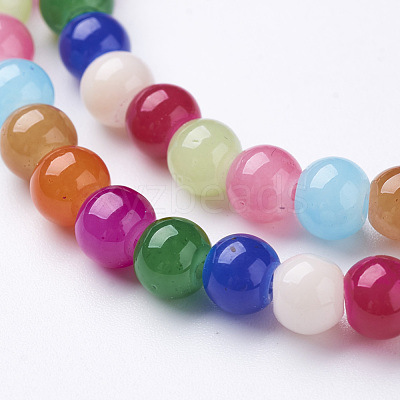 Glass Beads Strands GLAA-D085-6mm-1