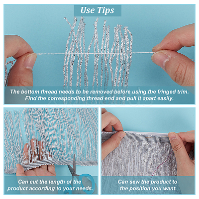 Polyester Tassel Lace Trim SRIB-WH0011-251A-02-1