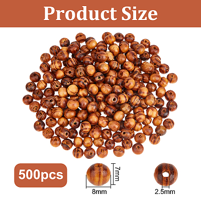 Natural Wood Beads WOOD-OC0003-73A-1