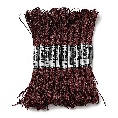 10 Skeins 12-Ply Metallic Polyester Embroidery Floss OCOR-Q057-A18-1