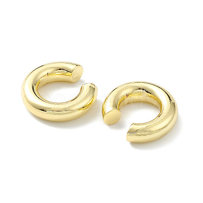 Rack Plating Brass Ring Cuff Earrings for Women EJEW-H135-01G-02-1