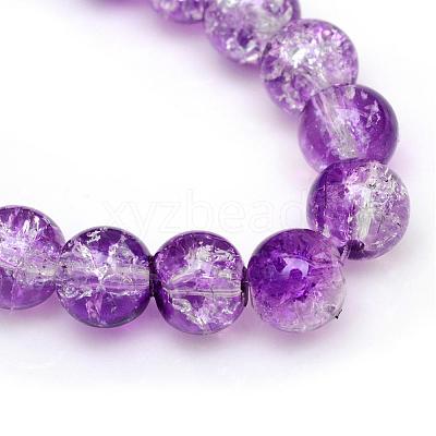 Baking Paint Crackle Glass Bead Strands CCG-S001-4mm-14-1