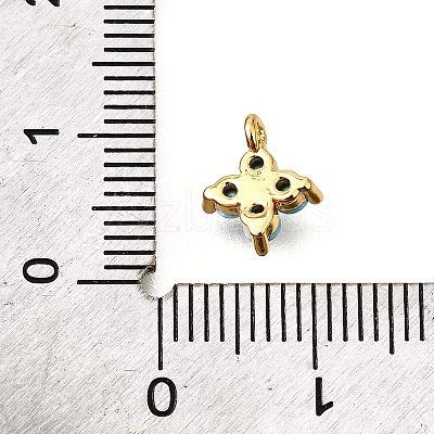 Brass Micro Pave Cubic Zirconia Pendants KK-D356-07B-G-1
