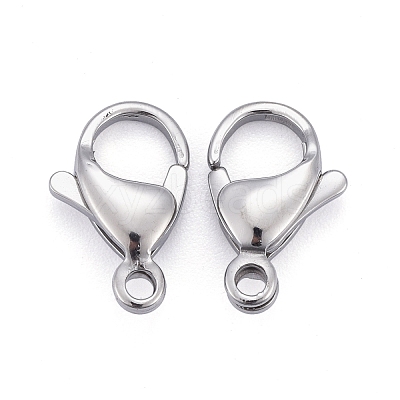 Tarnish Resistant 304 Stainless Steel Lobster Claw Clasps STAS-AB13-1