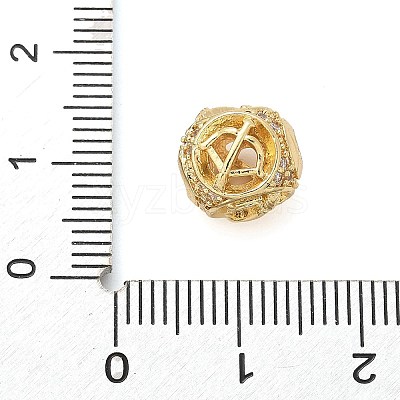 Brass Micro Pave Cubic Zirconia Beads KK-Z095-04G-09-1