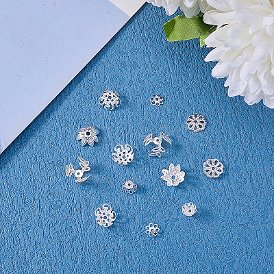 540Pcs 6 Style Iron Bead Caps IFIN-CJ0001-58-1