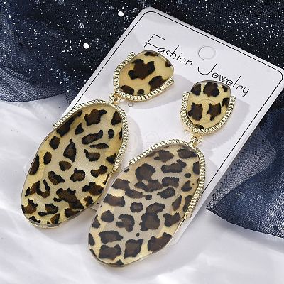 Alloy acrylic Dangle Stud Earrings EJEW-M074-01G-01-1