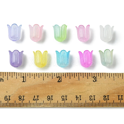 9 Colors Transparent Acrylic Beads Caps OACR-FS0001-72-1