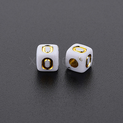 Opaque White Acrylic Beads MACR-Q242-010O-1