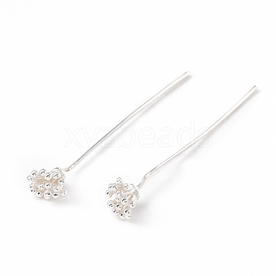 Brass Flower Head Pins KK-G413-04S-1