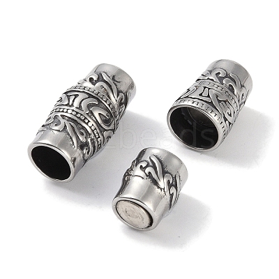 Tibetan Style 316 Surgical Stainless Steel Magnetic Clasps Hand Polished STAS-P362-12A-AS-1