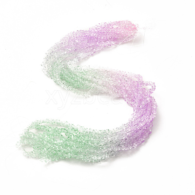 Transparent Glass Bead Strands GLAA-H023-02E-1