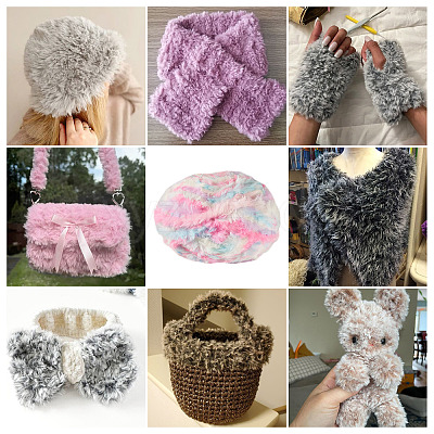 Super Bulky Imitation Fur Polyester Yarn OCOR-TAC0016-36M-1