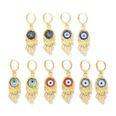 Rack Plating Brass Dangle Earrings for Women EJEW-M260-24G-1