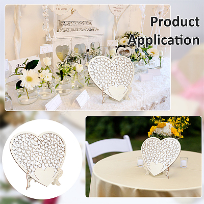 Heart Wedding Guest Book AJEW-WH0609-680-1