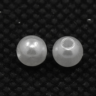 Imitated Pearl Acrylic Beads PACR-6D-1-1