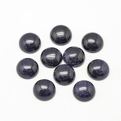 Synthetic Blue Goldstone Cabochons G-R416-10mm-34-1