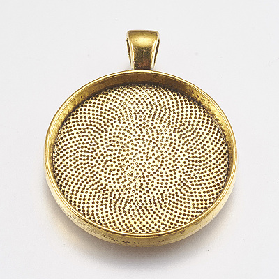 Alloy Pendant Cabochon Settings LS-PALLOY-A13349-AG-NR-1