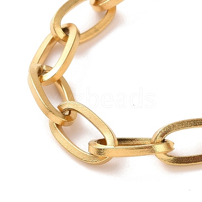 PVD Vacuum Plating 304 Stainless Steel Cable Chain Bracelet for Men Women BJEW-E031-05B-G-1