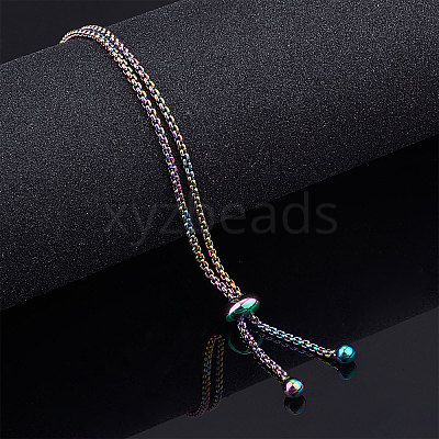 Stainless Steel Slider Bracelet/Bolo Bracelet Making MAK-CJ0002-02-1