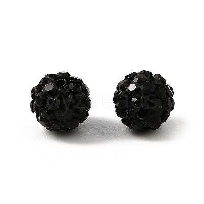 Polymer Clay Rhinestone Beads RB-H284-6MM-Half-280-1