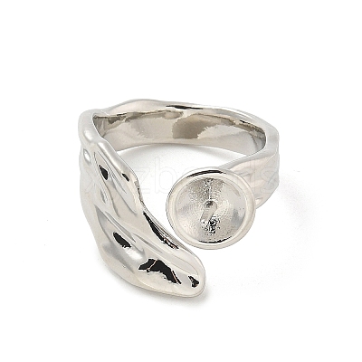 Brass Cup Peg Open Cuff Ring Settings KK-G518-03P-1