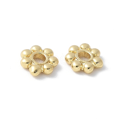 Flower Brass Spacer Beads KK-F892-55G-1