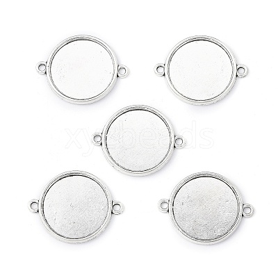 Tibetan Style Alloy Cabochon Connector Settings TIBE-M022-11AS-1