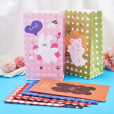 12Pcs 6 Color Rectangle Paper Candy Bags CARB-MB0001-09-1