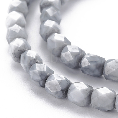 Opaque Baking Paint Glass Beads Strands EGLA-N006-008-A04-1