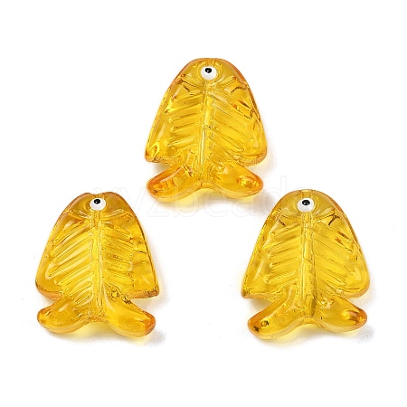 Transparent Glass Enamel Beads LAMP-U004-06P-1