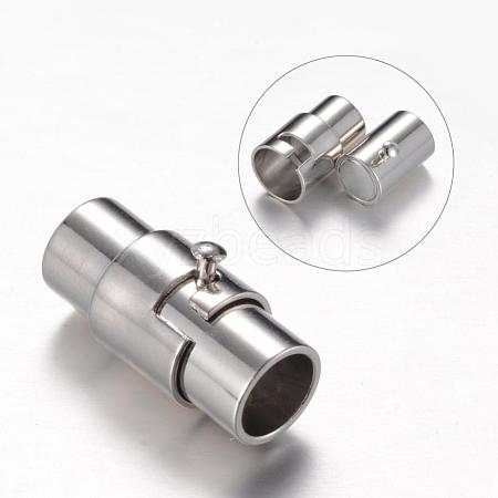 Brass Locking Tube Magnetic Clasps MC077-1