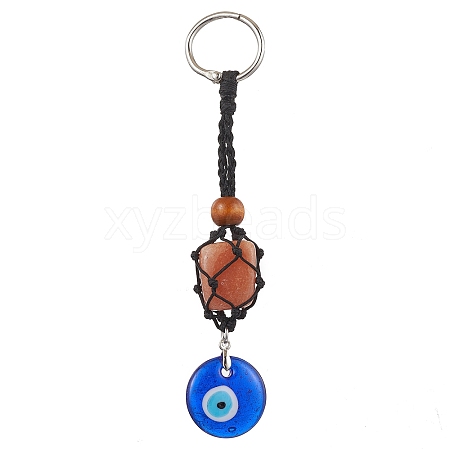 Handmade Evil Eye Lampwork Pendant Decoraton HJEW-JM02027-01-1