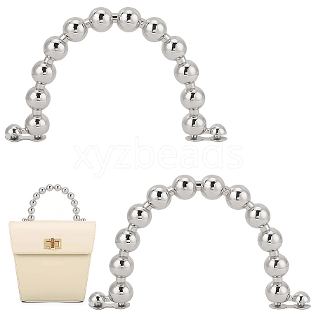 Zinc Alloy Round Bead Bag Handle AJEW-WH0368-11P-1