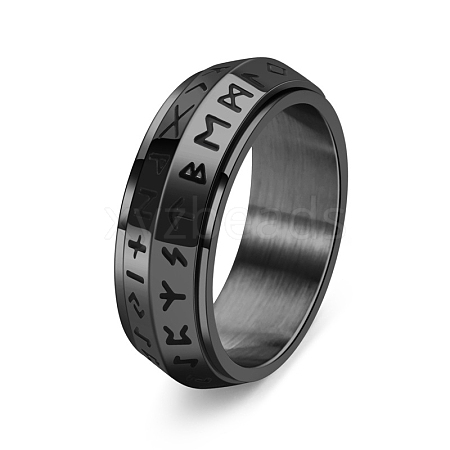 Rotatable Titanium Steel Finger Ring PW-WG27E87-21-1