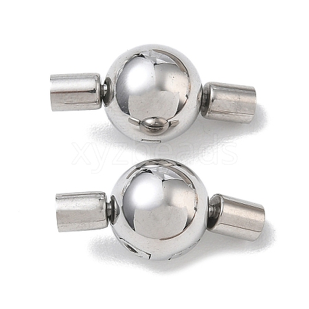 304 Stainless Steel European Clasps with Cord Ends SA-CBABC0F-08P-1