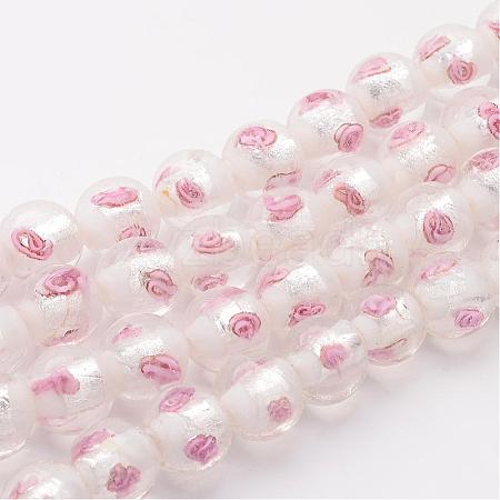 Handmade Silver Foil Lampwork Glass Beads FOIL-ZZZ112-6-1