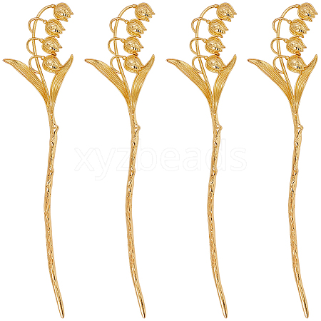 6Pcs Alloy Hair Sticks OHAR-SC0002-96-1