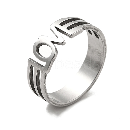 Non-Tarnish 201 Stainless Steel Finger Rings RJEW-G278-05P-1