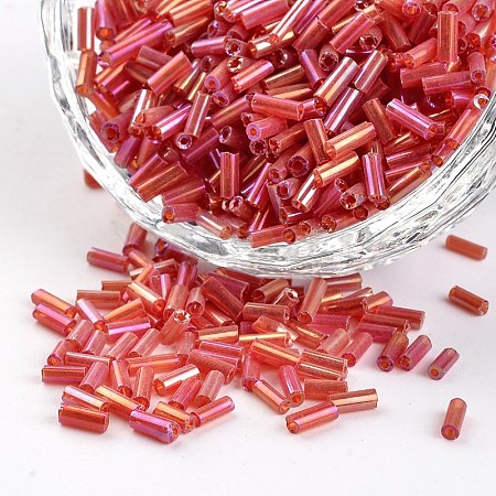 Glass Bugle Beads SEED-I001-165B-1