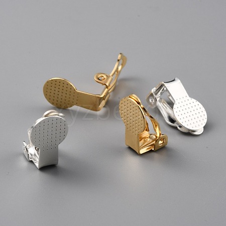 Brass Clip-on Earring Findings KK-O131-05-1