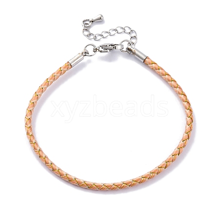 Polyester Cord Braided Bracelet Makings MAK-Z003-01P-09-1