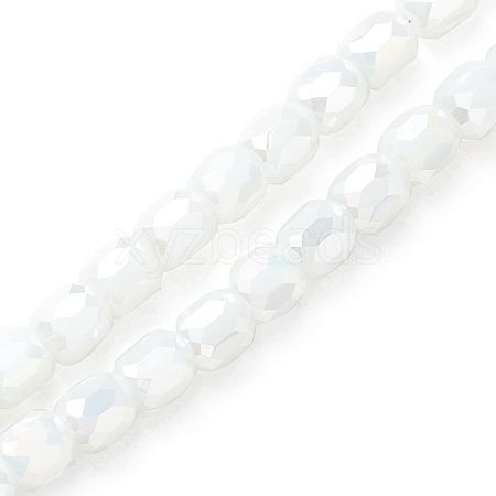 Electroplate Glass Beads Strands EGLA-K015-08I-1