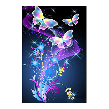 DIY Butterfly Theme Diamond Painting Kits DIAM-PW0004-038A-1